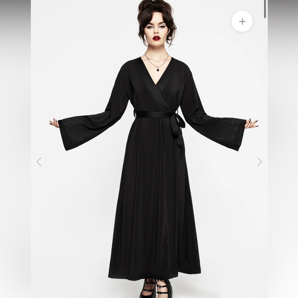 Veles Embroidered Chiffon Midaxi Wrap Dress